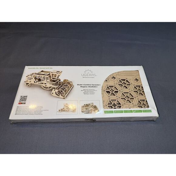 Ugears Combine Harvester Mechanical Model 3D Puzzle Building Kit Set NEW Sealed - Picture 2 of 8